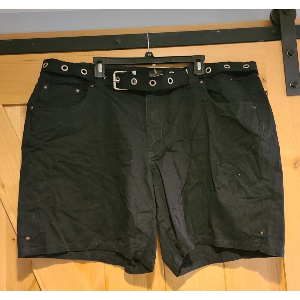 New! Venezia Lane Bryant Shorts Womens Plus Sz 26 Bermuda Belted Black 46x8"